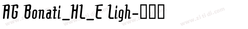 AG Bonati_HL_E Ligh字体转换